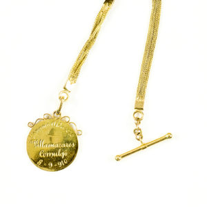 Leontina antigua. Terminal cadena para reloj de bolsillo.