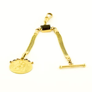 Leontina antigua. Terminal cadena para reloj de bolsillo.