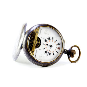 (Licencia Hebdomas). Reloj de Bolsillo, Lepine, remontoir, Ocho días Cuerda. Suiza, ca. 1900