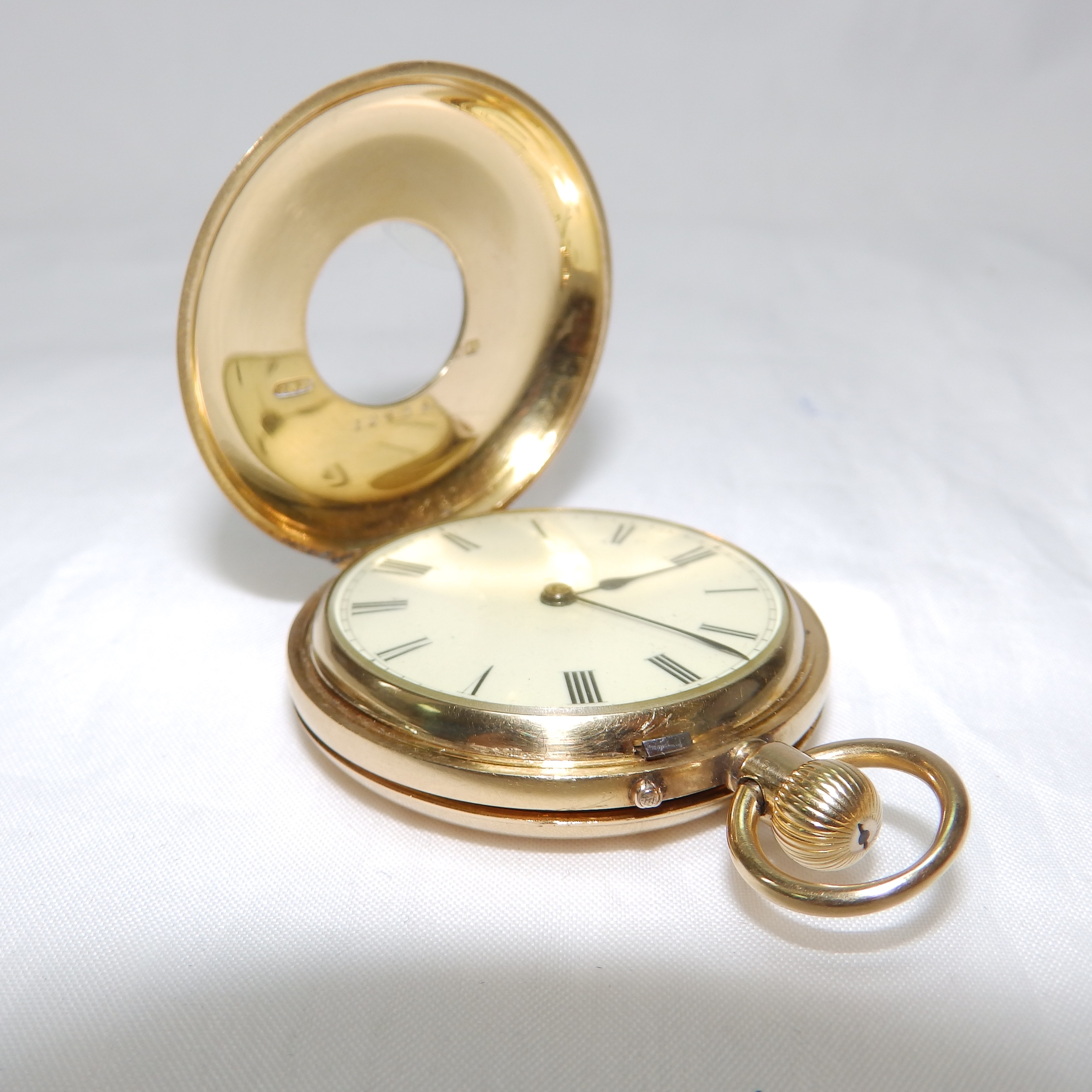 Lister & Sons, Newcastle. Reloj de Bolsillo para señora, media saboneta, remontoir. Ca. 1840 Lister & Sons, Newcastle. Reloj de Bolsillo para señora, media saboneta, remontoir. Ca. 1840