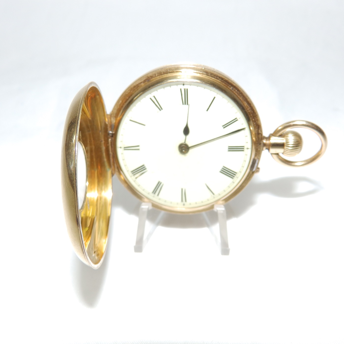 Lister & Sons, Newcastle. Reloj de Bolsillo para señora, media saboneta, remontoir. Ca. 1840