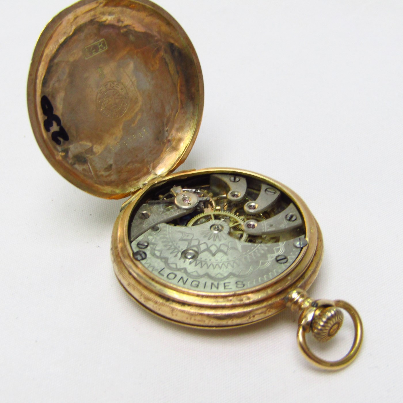 LONGINES. Reloj de colgar saboneta y remontoir. Suiza, ca. 1900. LONGINES. Reloj de colgar saboneta y remontoir. Suiza, ca. 1900.