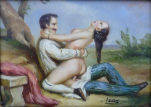LOOS. Escena erótica, pareja practicando sexo. Escuela Centroeuropea.