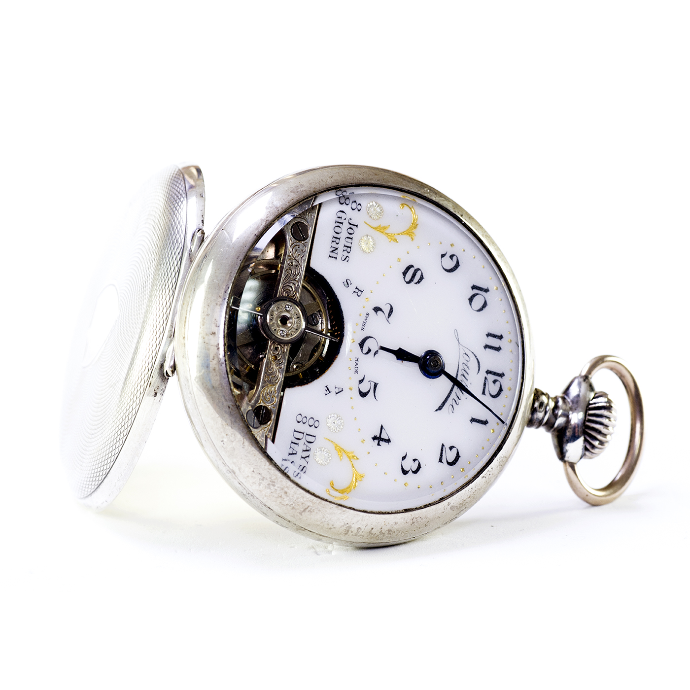 LOUISINE (Suiza). Reloj de Bolsillo, lepine, remontoir, "Ocho Días Cuerda". Ca. 1900 LOUISINE (Suiza). Reloj de Bolsillo, lepine, remontoir, "Ocho Días Cuerda". Ca. 1900