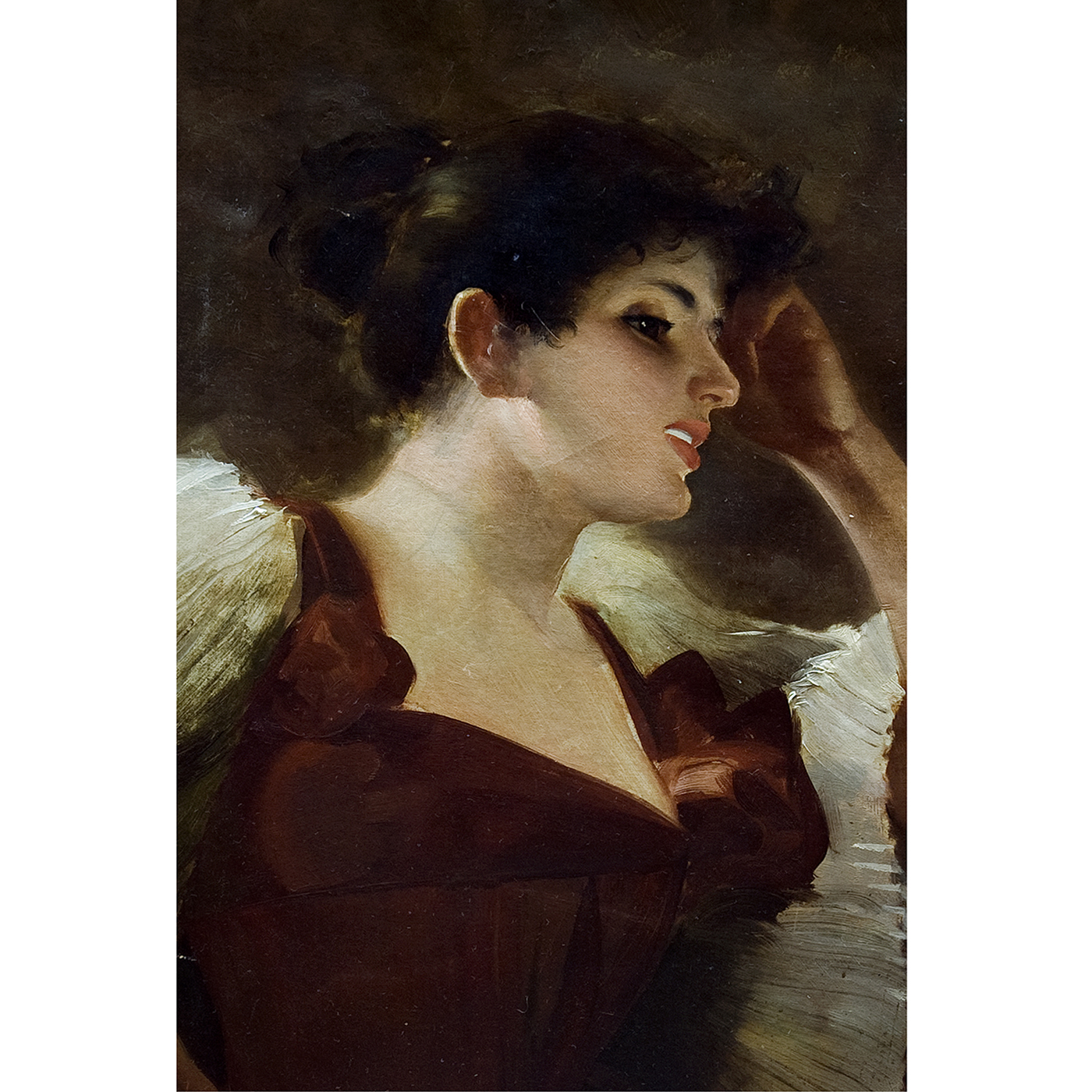 LUIS RICARDO FALERO. Óleo sobre lienzo. "Retrato de la hija del artista" LUIS RICARDO FALERO. Óleo sobre lienzo. "Retrato de la hija del artista"