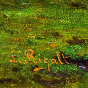 LUIS RIGALT Y FARRIOLS. Óleo sobre lienzo. "Paisaje montañoso".