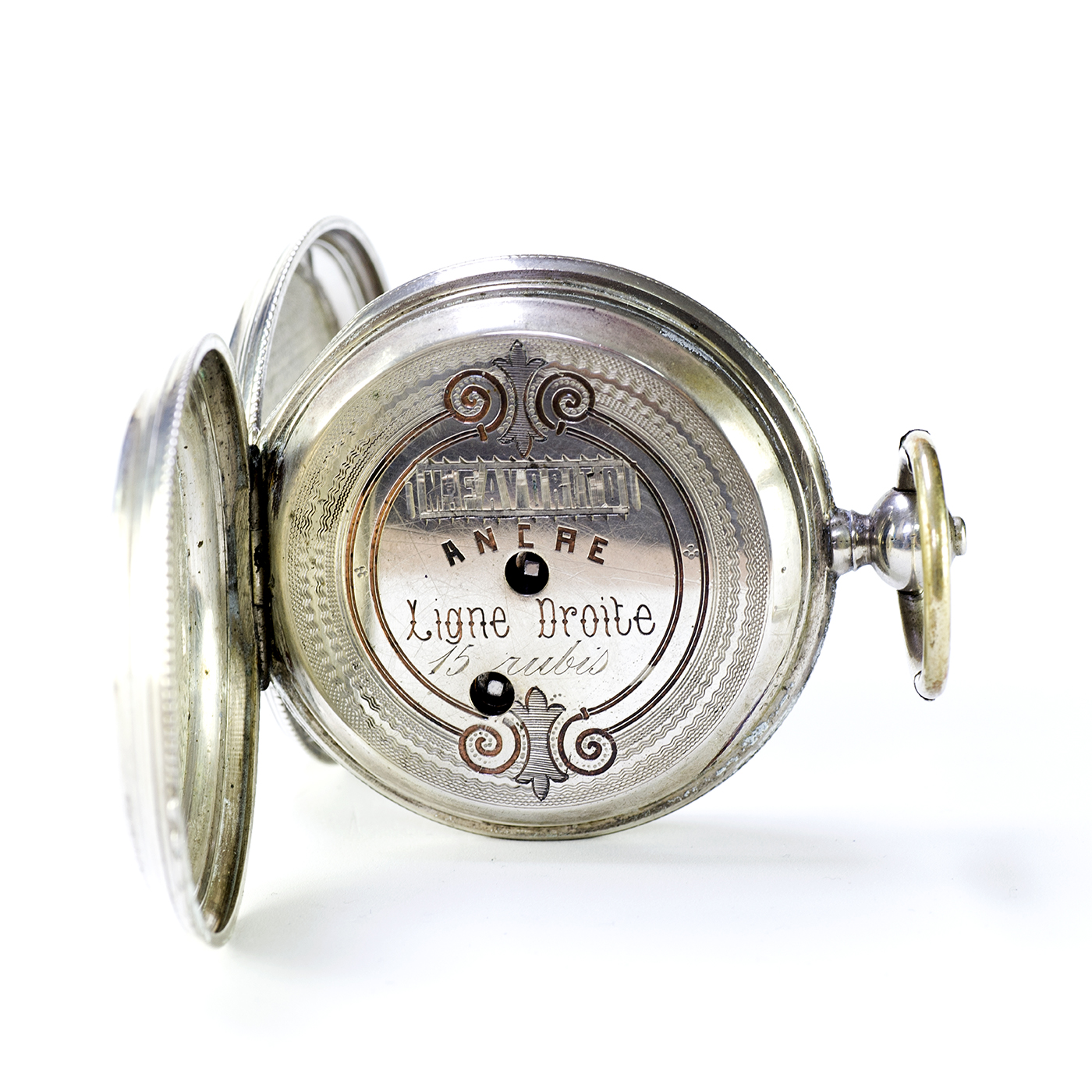 M. FAVORITO. Reloj de bolsillo, saboneta. Suiza, ca. 1880. M. FAVORITO. Reloj de bolsillo, saboneta. Suiza, ca. 1880.