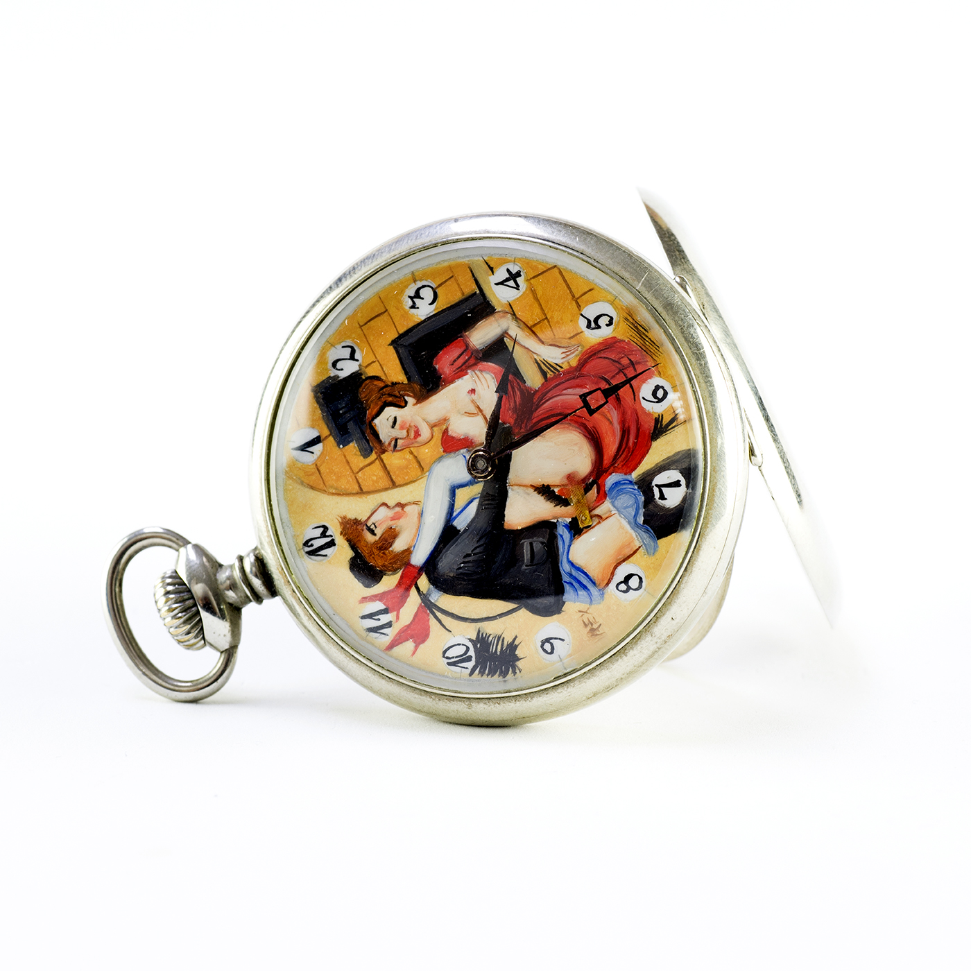 MAESTRÍA. Reloj Erótico de Bolsillo, Lepine, remontoir, Automatón. Ca. 1900 MAESTRÍA. Reloj Erótico de Bolsillo, Lepine, remontoir, Automatón. Ca. 1900