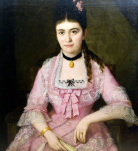 MANUEL GARCÍA “HISPALETO”. Óleo sobre lienzo. ""Retrato de dama"