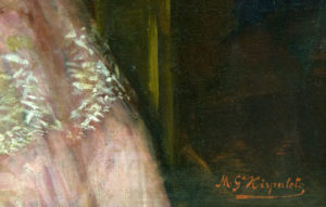 MANUEL GARCÍA “HISPALETO”. Óleo sobre lienzo. ""Retrato de dama"