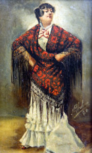 MANUEL MOLINÉ MUNS. Óleo sobre tabla."