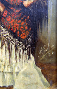 MANUEL MOLINÉ MUNS. Óleo sobre tabla."
