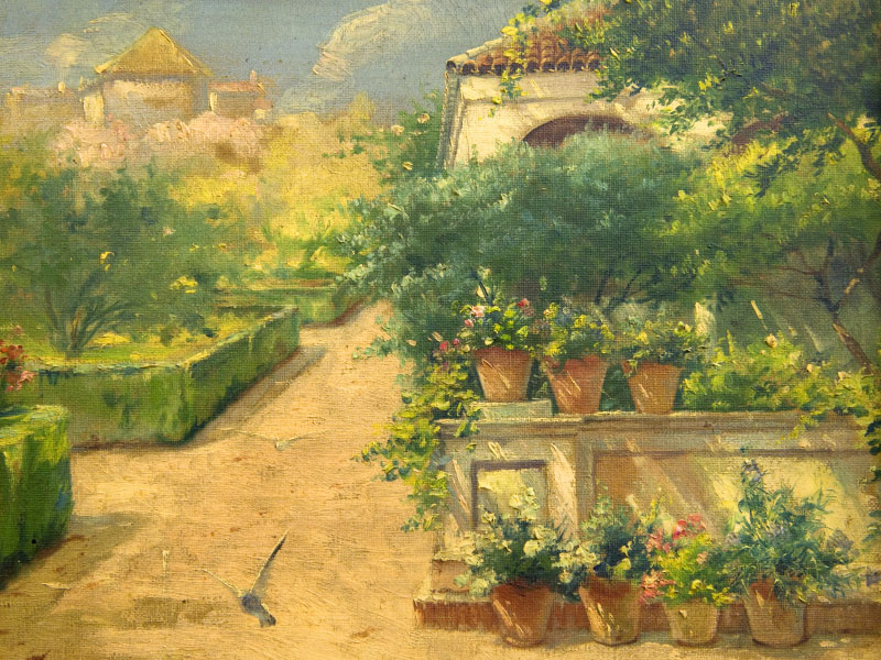 MANUEL OSUNA. Óleo sobre lienzo. ""Jardines" MANUEL OSUNA. Óleo sobre lienzo. ""Jardines"