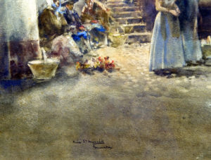 MANUEL RUÍZ MORALES. Acuarela sobre cartoncillo.