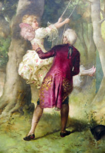 MARIANO ALONSO PÉREZ Y VILLAGROSA. Óleo sobre lienzo. ""Escena Galante"