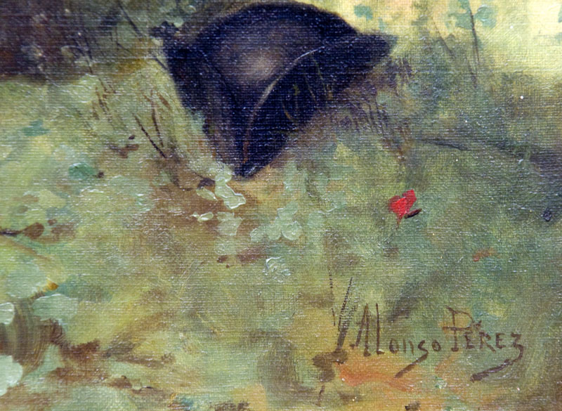 MARIANO ALONSO PÉREZ Y VILLAGROSA. Óleo sobre lienzo. ""Escena Galante" MARIANO ALONSO PÉREZ Y VILLAGROSA. Óleo sobre lienzo. ""Escena Galante"