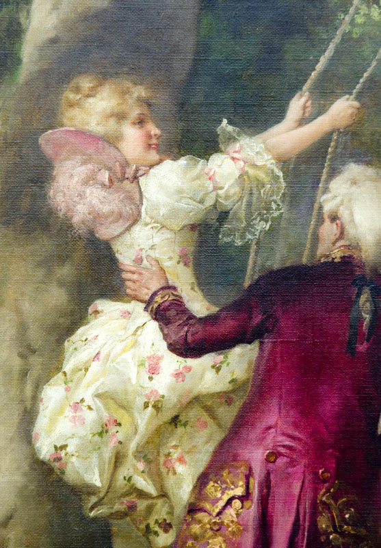 MARIANO ALONSO PÉREZ Y VILLAGROSA. Óleo sobre lienzo. ""Escena Galante" MARIANO ALONSO PÉREZ Y VILLAGROSA. Óleo sobre lienzo. ""Escena Galante"