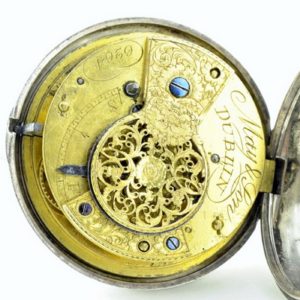 May Frederick & Son (Dublín). (Baillie pág. 215). Reloj de Bolsillo Verge Fusee (Catalino). Londres, 1824.