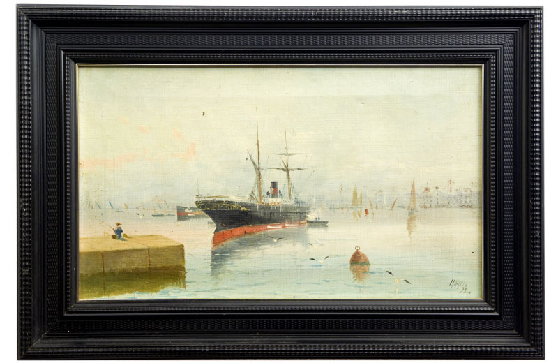 MAYERS, 1892. Óleo sobre lienzo. “Marina” MAYERS, 1892. Óleo sobre lienzo. “Marina”
