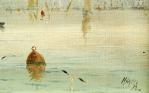 MAYERS, 1892. Óleo sobre lienzo. “Marina”