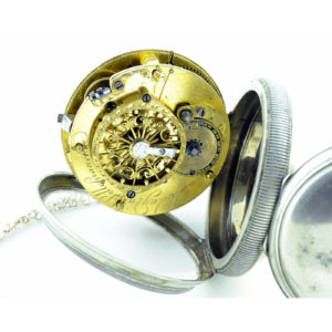 McLay a VilleFranche. Reloj de bolsillo Verge Fusee. Ca. 1850 o anterior.