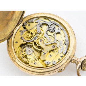MGBM-GENEVE. Reloj Cronógrafo monopulsante de bolsillo, Lepine y remontoir. Ca. 1920