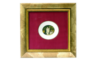 MINIATURA PINTADA SOBRE DISCO DE MARFIL