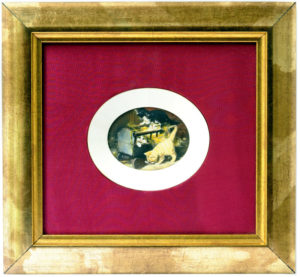 MINIATURA PINTADA SOBRE DISCO DE MARFIL