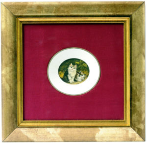 MINIATURA PINTADA SOBRE DISCO DE MARFIL