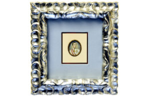 Miniatura pintada sobre disco oval de marfil. Siglo XIX