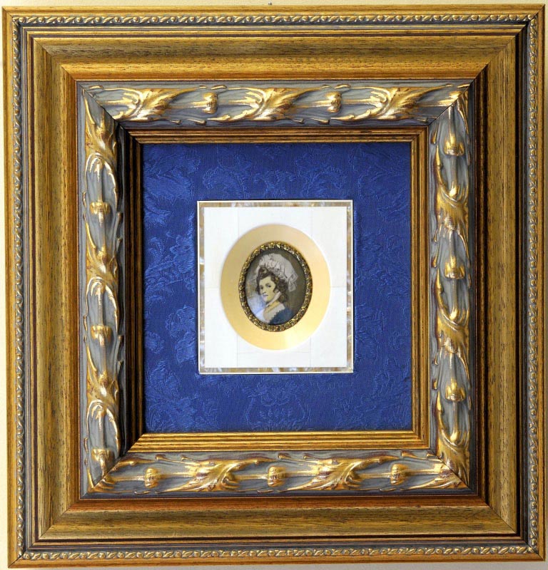 Miniatura pintada sobre marfil. Siglo XIX