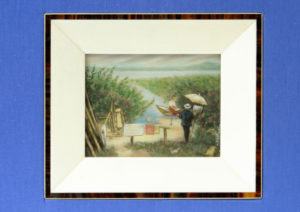 MINIATURA PINTADA SOBRE PLACA DE MARFIL