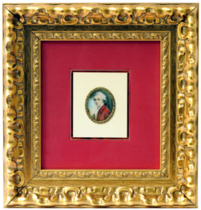 MINIATURA PINTADA SOBRE PLACA DE MARFIL