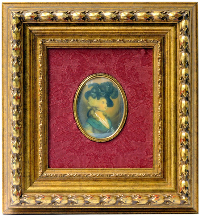 MINIATURA PINTADA SOBRE PLACA DE MARFIL MINIATURA PINTADA SOBRE PLACA DE MARFIL