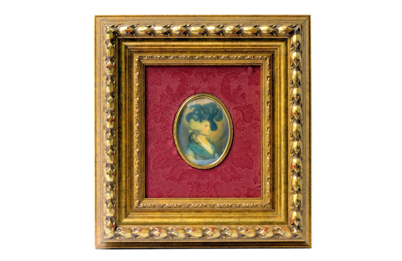 MINIATURA PINTADA SOBRE PLACA DE MARFIL