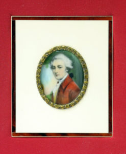 MINIATURA PINTADA SOBRE PLACA DE MARFIL