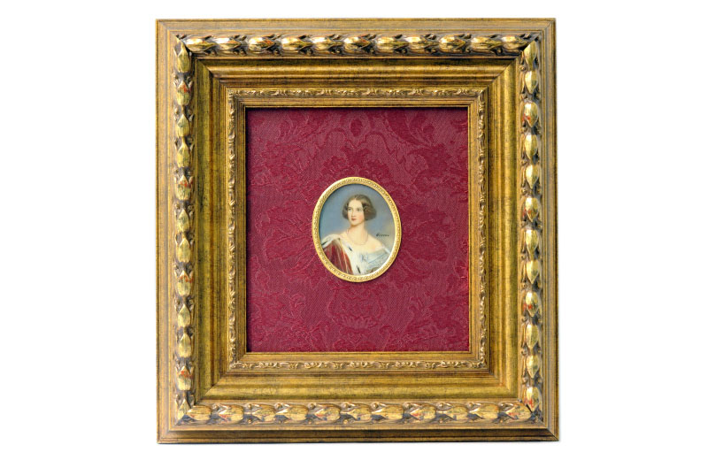MINIATURA PINTADA SOBRE PLACA DE MARFIL