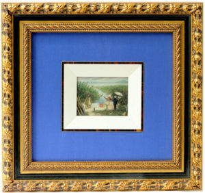 MINIATURA PINTADA SOBRE PLACA DE MARFIL