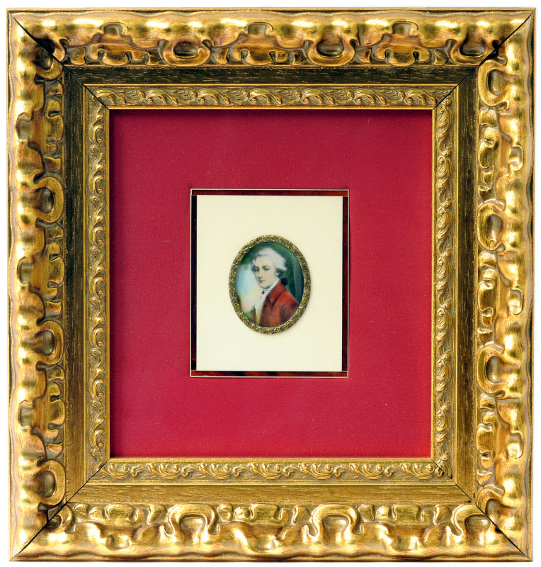 MINIATURA PINTADA SOBRE PLACA DE MARFIL
