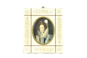 Miniatura sobre placa de marfil. Siglo XIX.