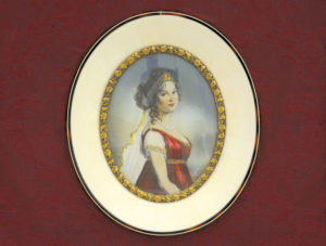 MINIATURA SOBRE PLACA DE MARFIL. Siglo XIX