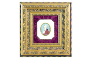 Miniatura sobre placa oval de marfil. Siglo XIX.