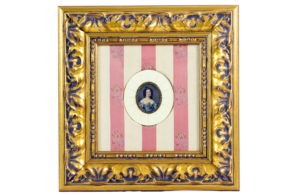 Miniatura sobre placa oval de marfil. Siglo XIX.