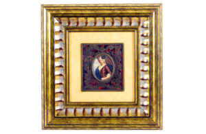 Miniatura sobre placa oval de marfil. Siglo XIX.