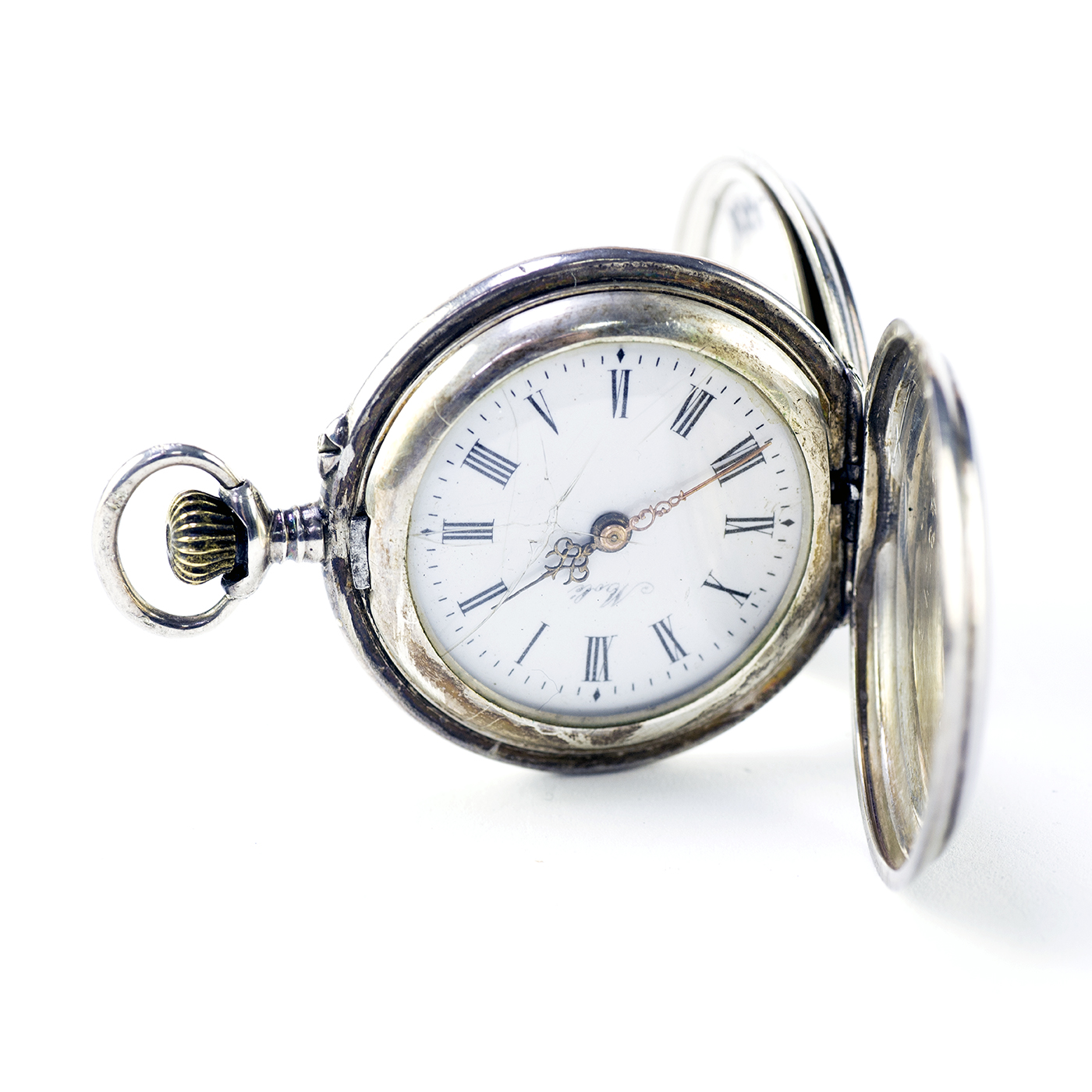 MOLÉ (Suiza). Reloj de colgar, unisex, saboneta. Suiza, ca. 1880.