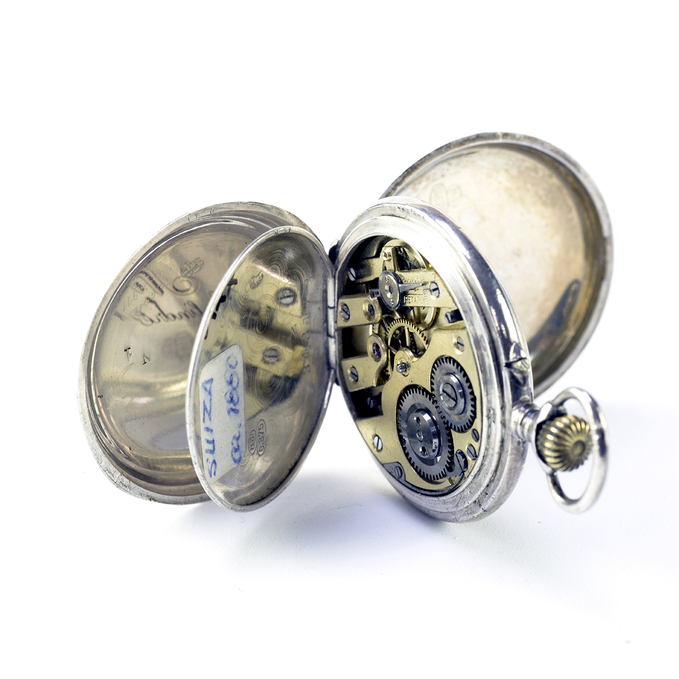 MOLÉ (Suiza). Reloj de colgar, unisex, saboneta. Suiza, ca. 1880. MOLÉ (Suiza). Reloj de colgar, unisex, saboneta. Suiza, ca. 1880.