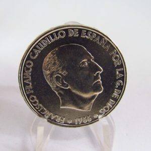 Moneda de 100 peseta de PLATA.Año 1966.SC.