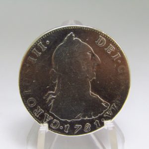 Moneda de 4 reales de PLATA. CARLOS III. Año 1781. POTOSI. P.R.
