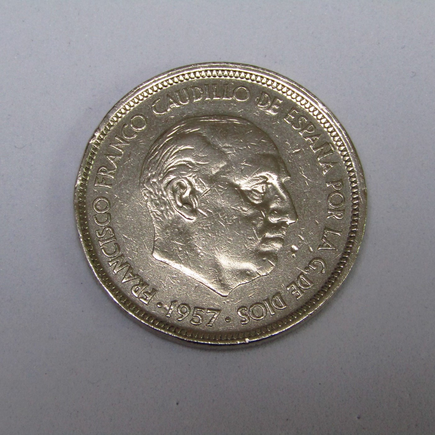 Moneda de 50 pesetas.Año 1957.UNA LIBRE GRANDE.