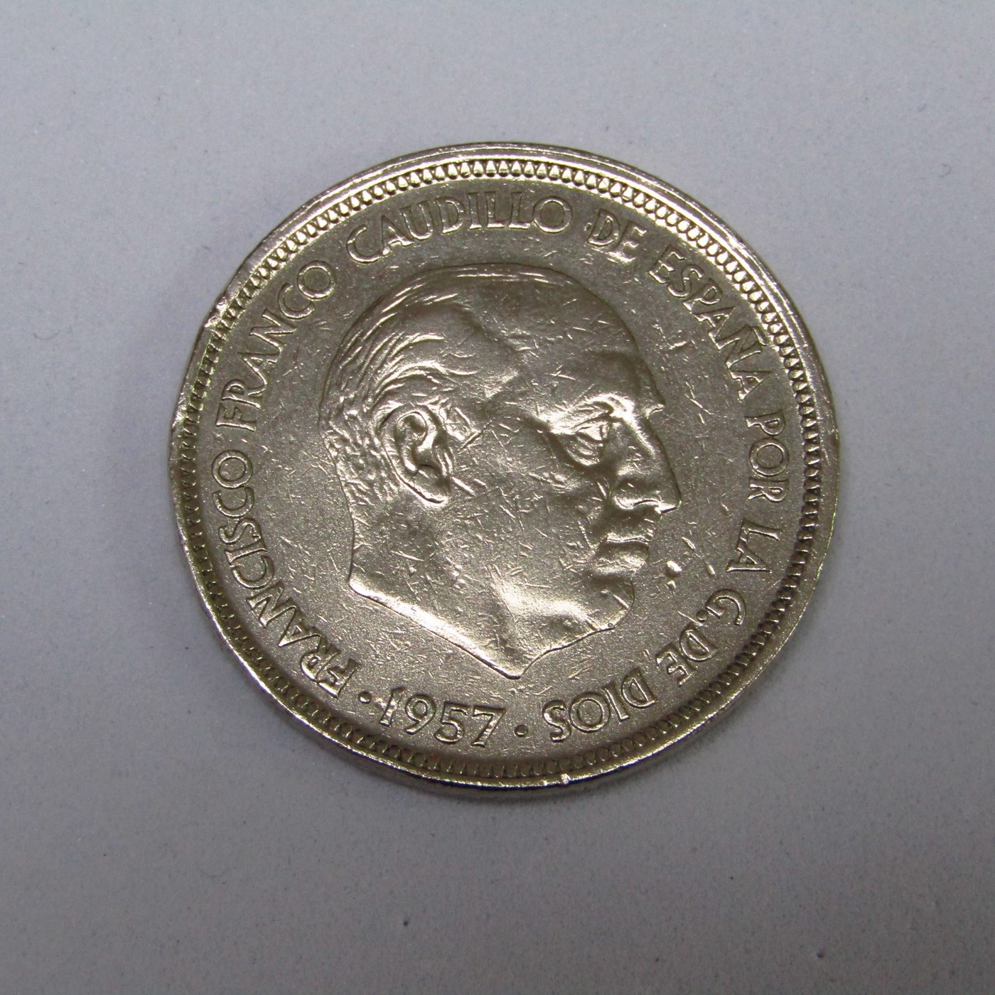 Moneda de 50 pesetas.Año 1957.UNA LIBRE GRANDE. Moneda de 50 pesetas.Año 1957.UNA LIBRE GRANDE.